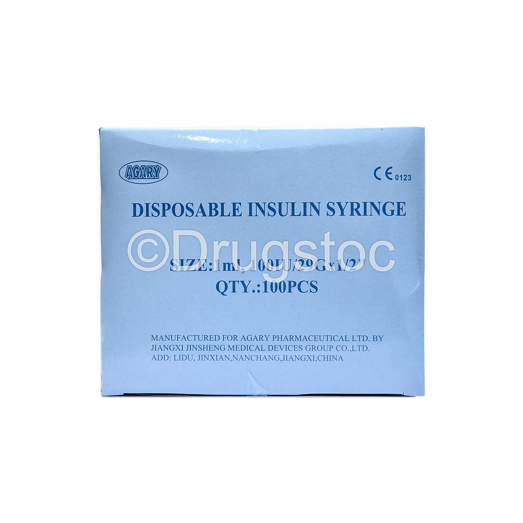 Agary Disposable Insulin Syringe 100iu