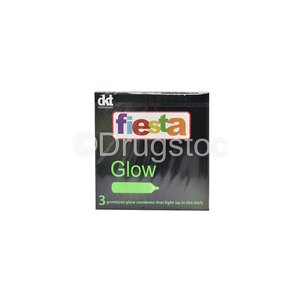 Fiesta Glow Condom x 3