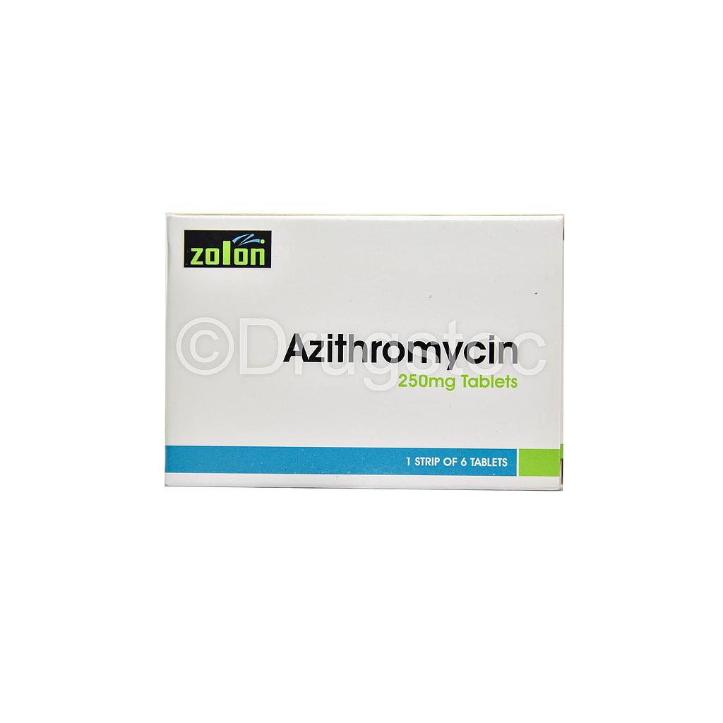 Zolon Azithromycin 250mg Tablets x 6''