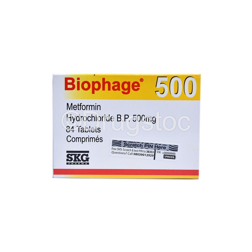 Biophage 500mgTablets x 84