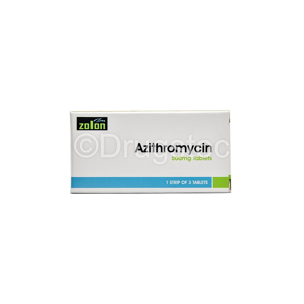 Zolon Azithromycin 500mg Tablets x 3''