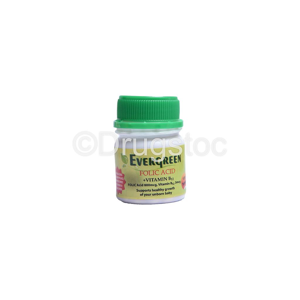 Evergreen Folic acid+B12 x 120