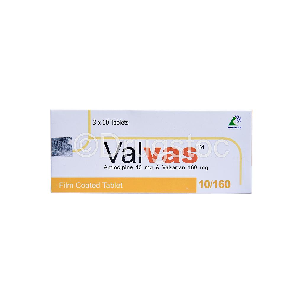 Valvas (10/160) Tablets x 30''