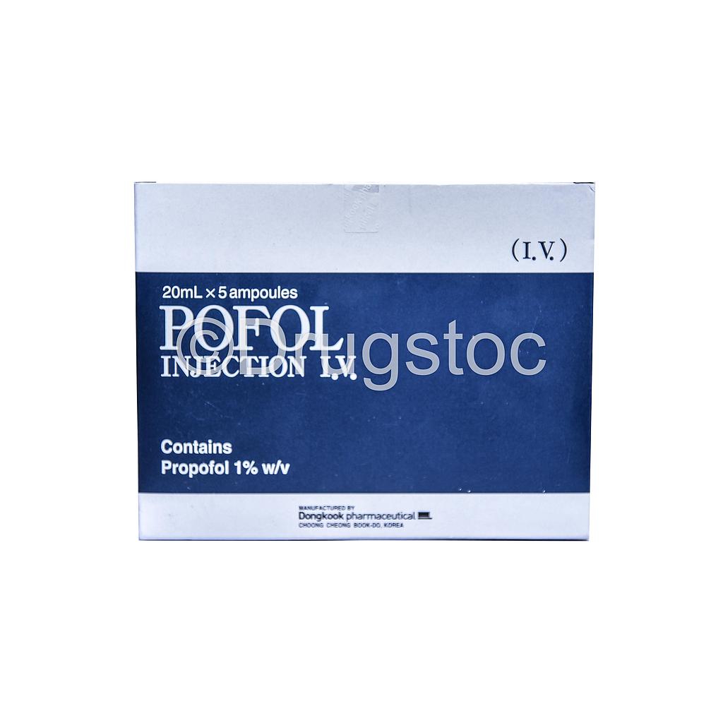 Pofol (Propofol 1%) Injection x 5 Ampoules