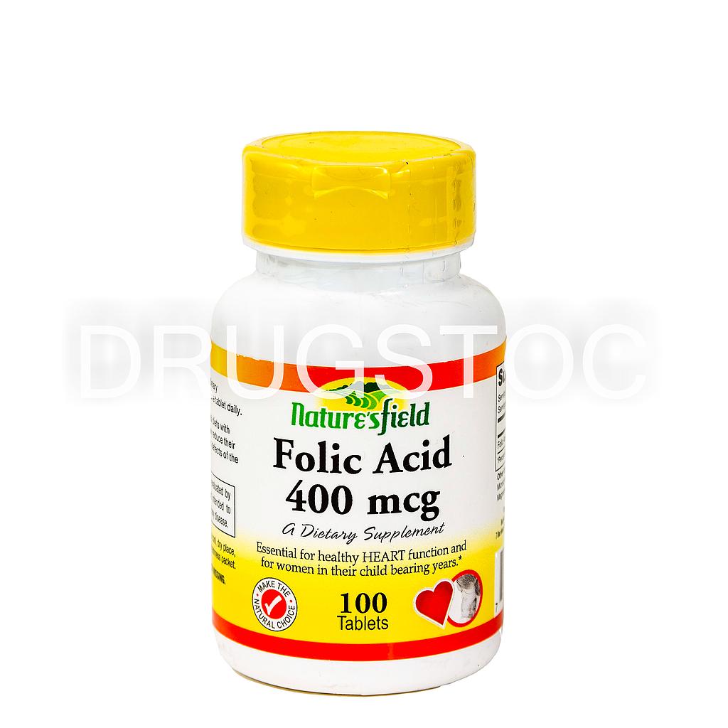 Nature'sfield Folic Acid 400mg X 100