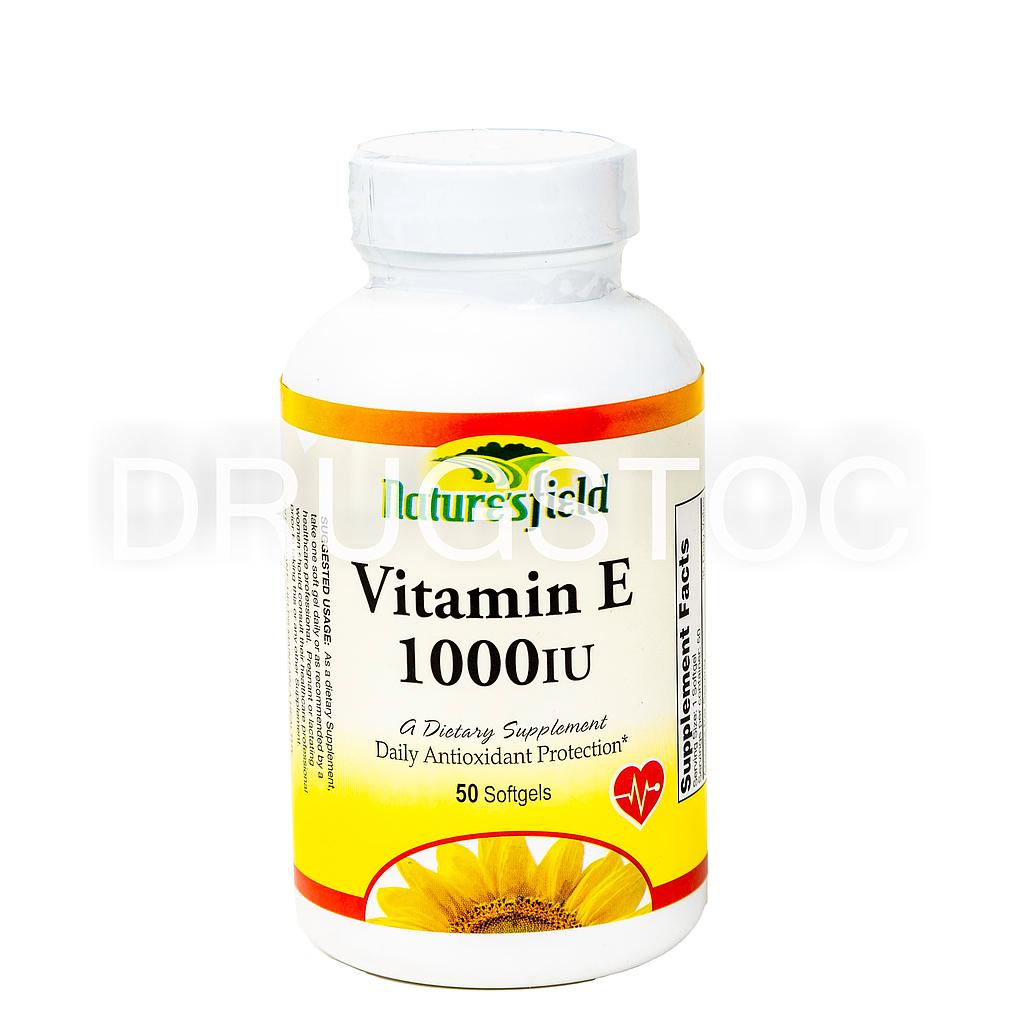 Nature's Field Vitamin E 1000iu X 50