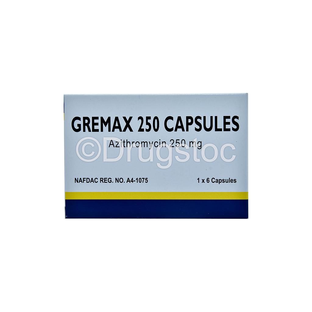 Gremax 250mg Capsules x 6''