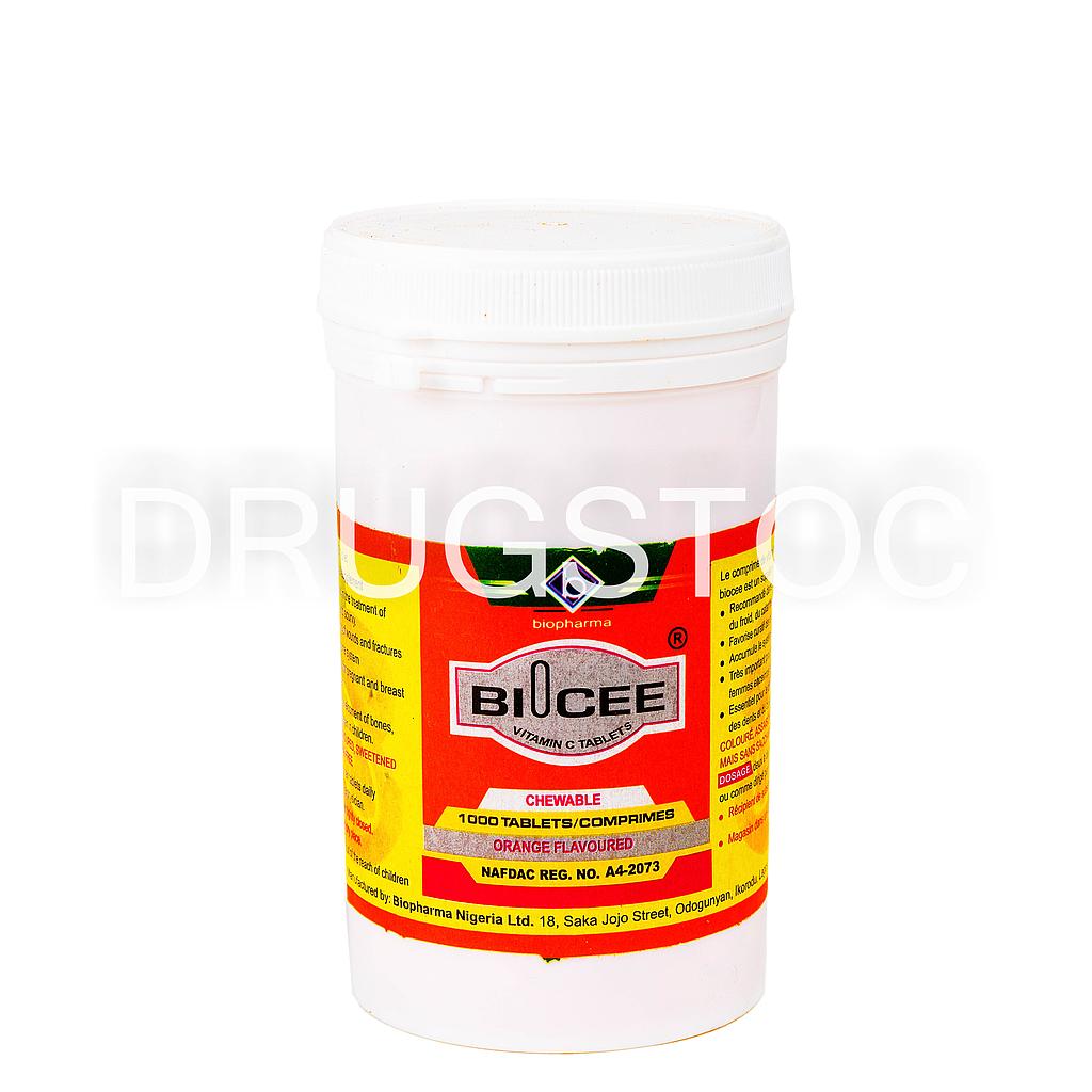 Biocee Vitamin C White 100mg X 1000