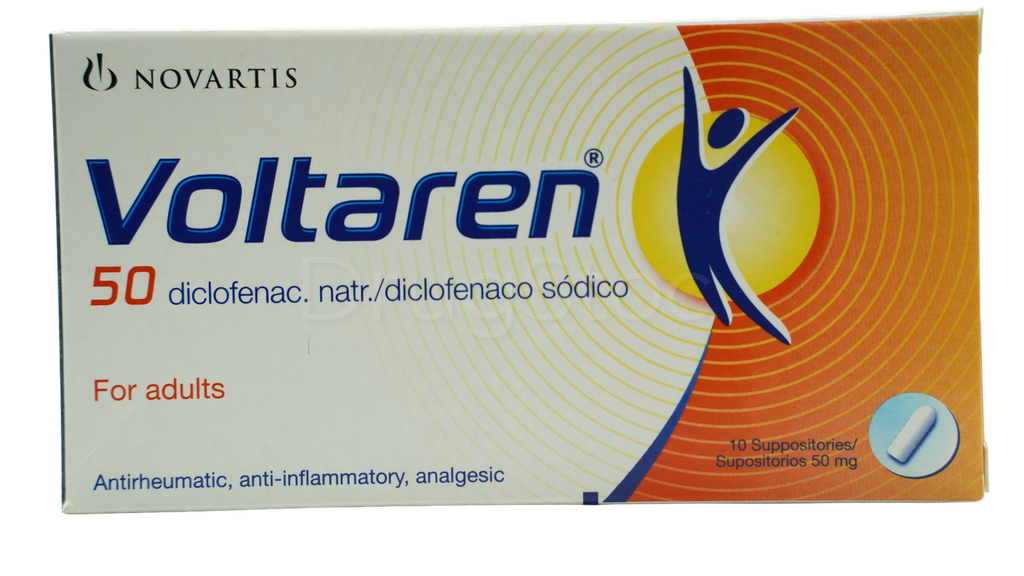 Voltaren 50mg Suppositories x 10'' 