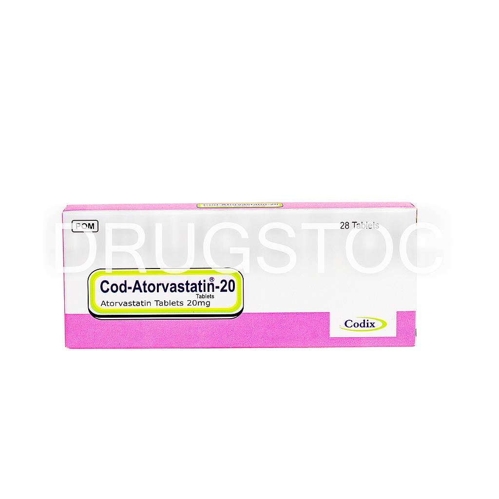 Cod-Atorvastatin 20mg Tablets x 28''