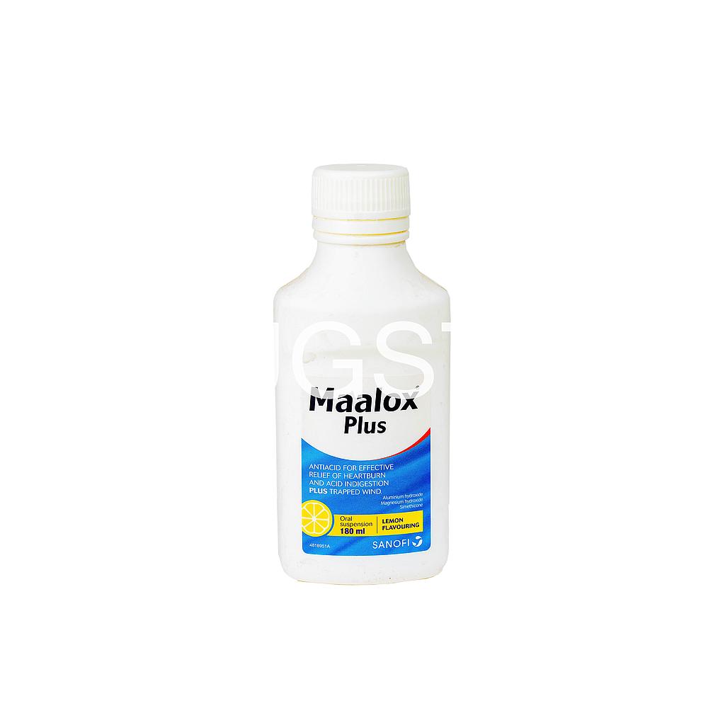 Maalox Plus Suspension 180mL (Lemon) 