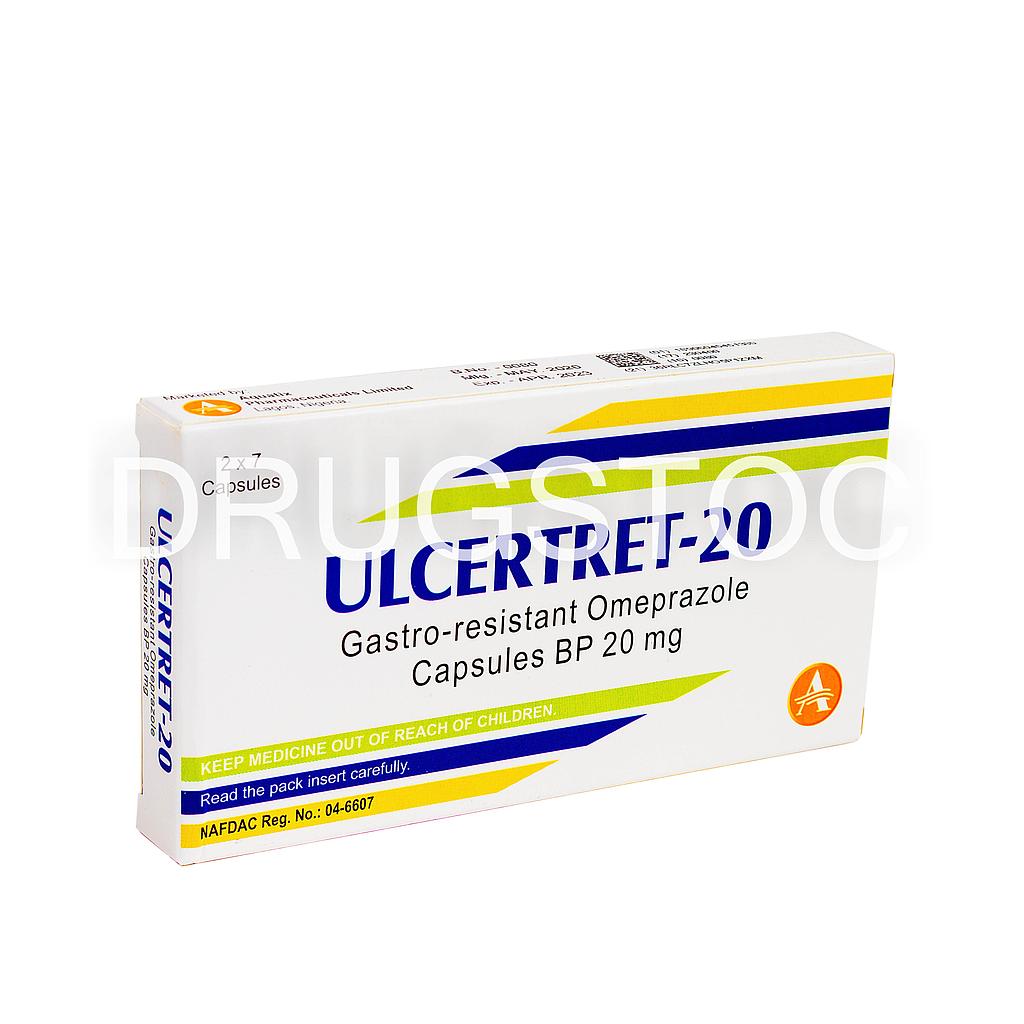 Ulcertret-20mg Capsules x 14''