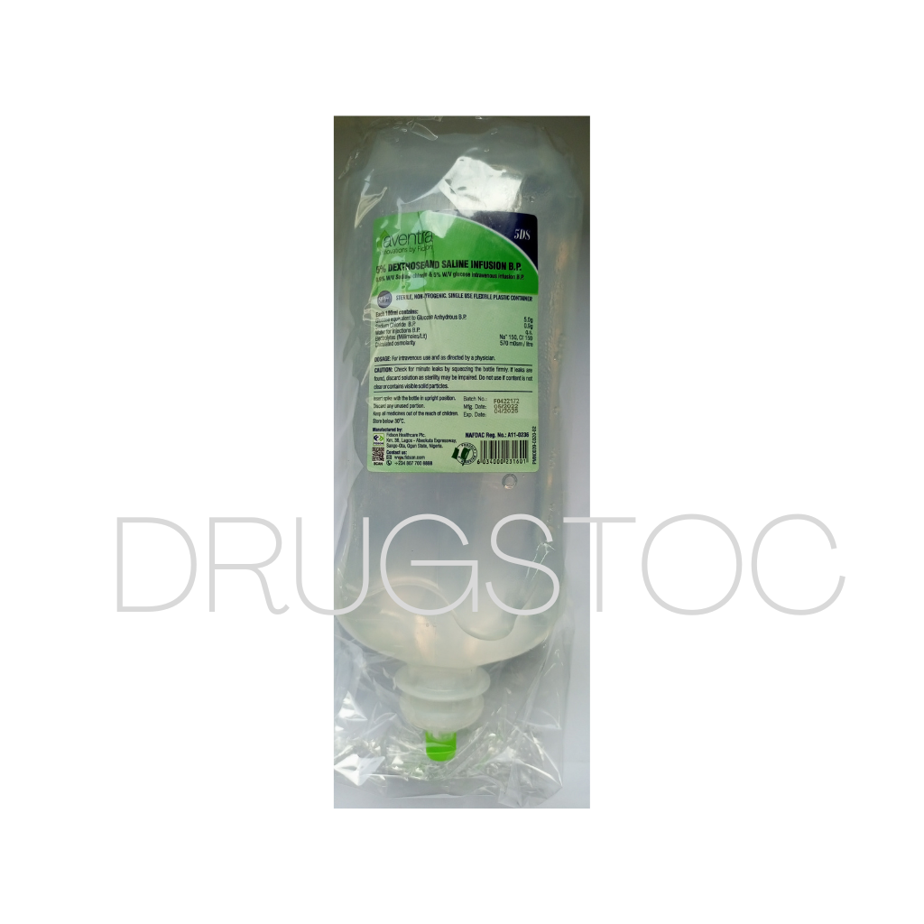 Fidson 5% Dextrose Saline 500mL