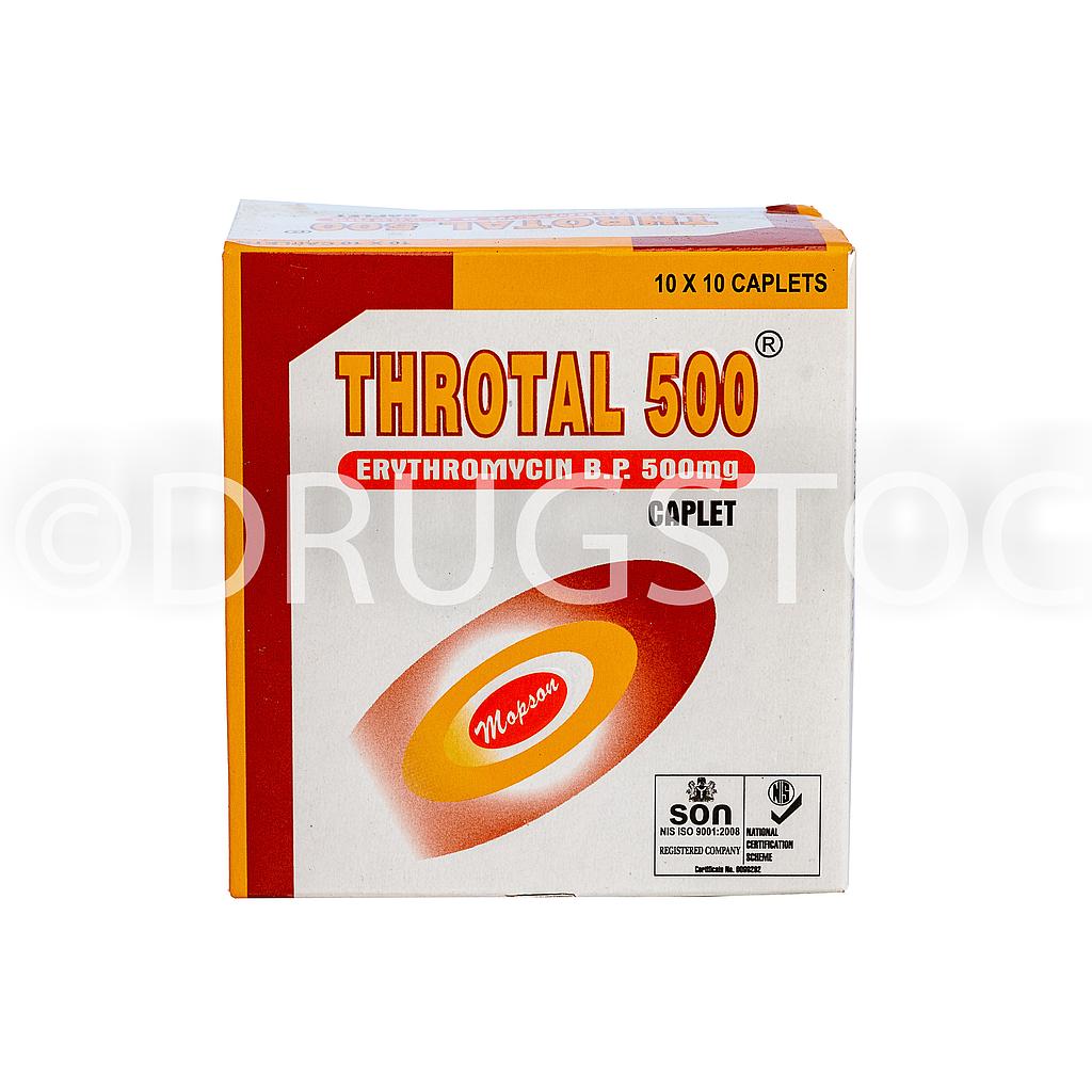 Throtal 500mg Caplets x 100''