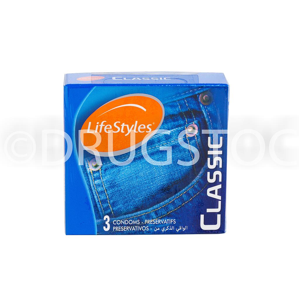 LifeStyles Classic Latex Condom X3