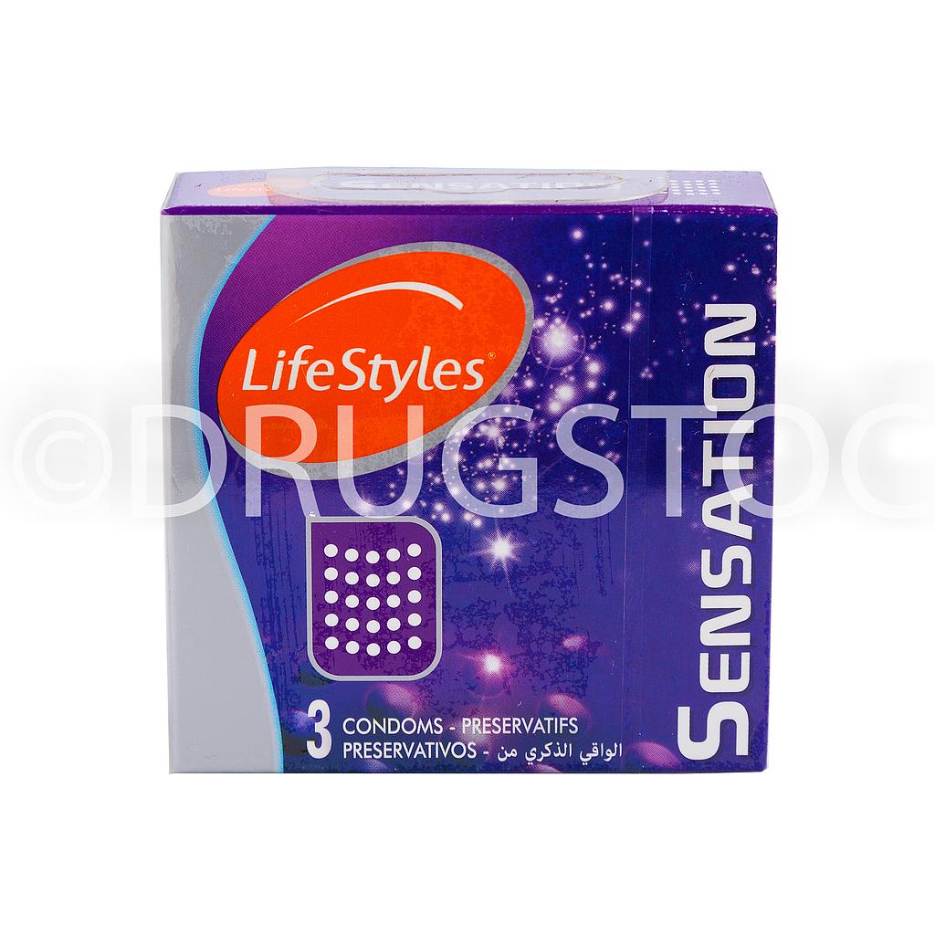 LifeStyles Sensation Latex Condom X3