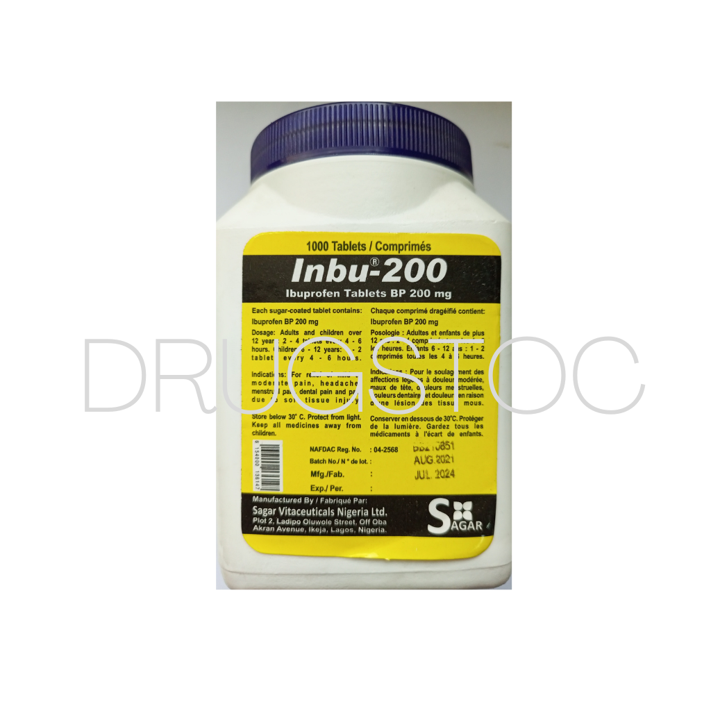 Inbu-200mg Tablets x 1000''