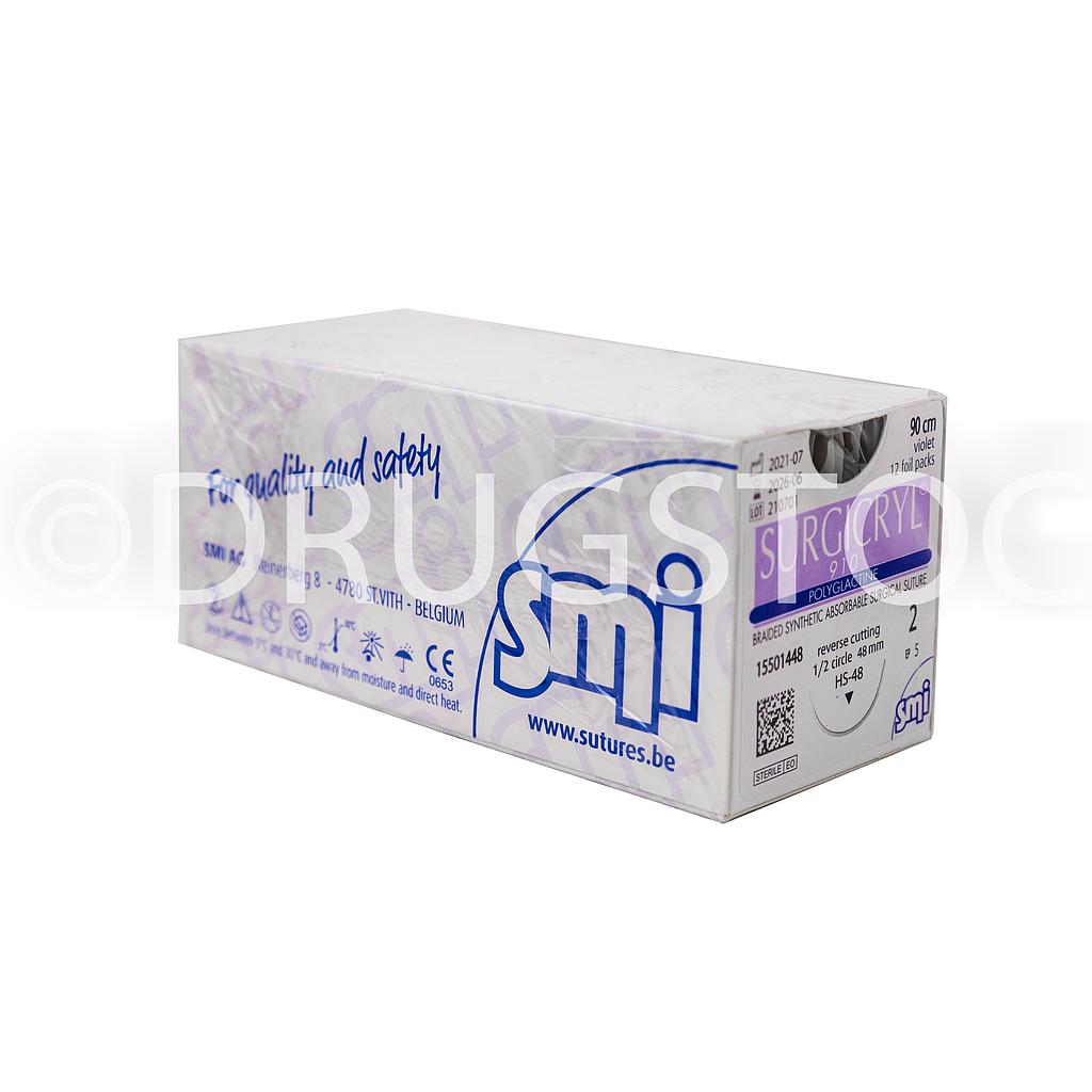 Smi Surgicryl Polyglactine Surgical Suture 2/0 round bodied