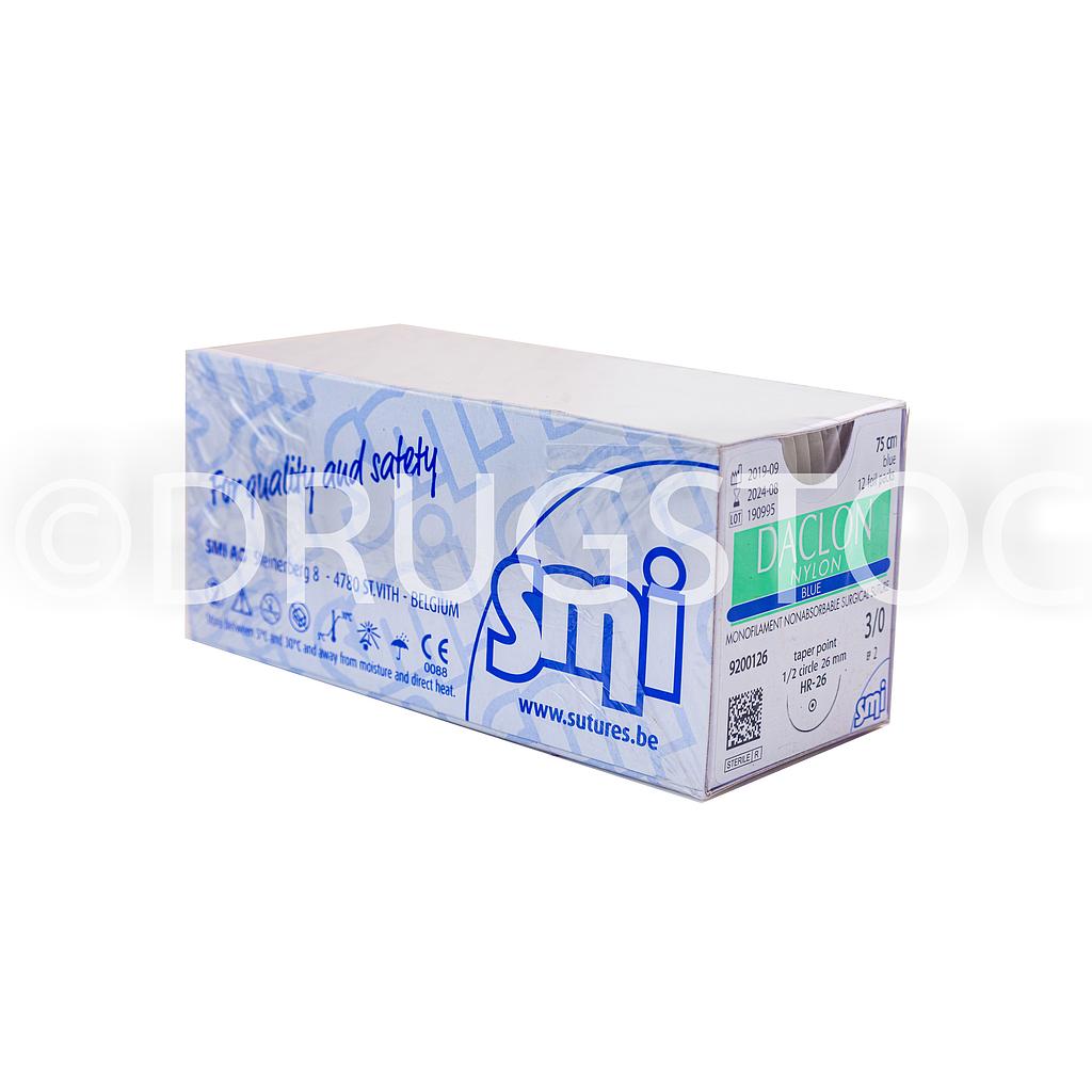 Smi Daclon Nylon Surgical Suture 3/0 Cutting needle