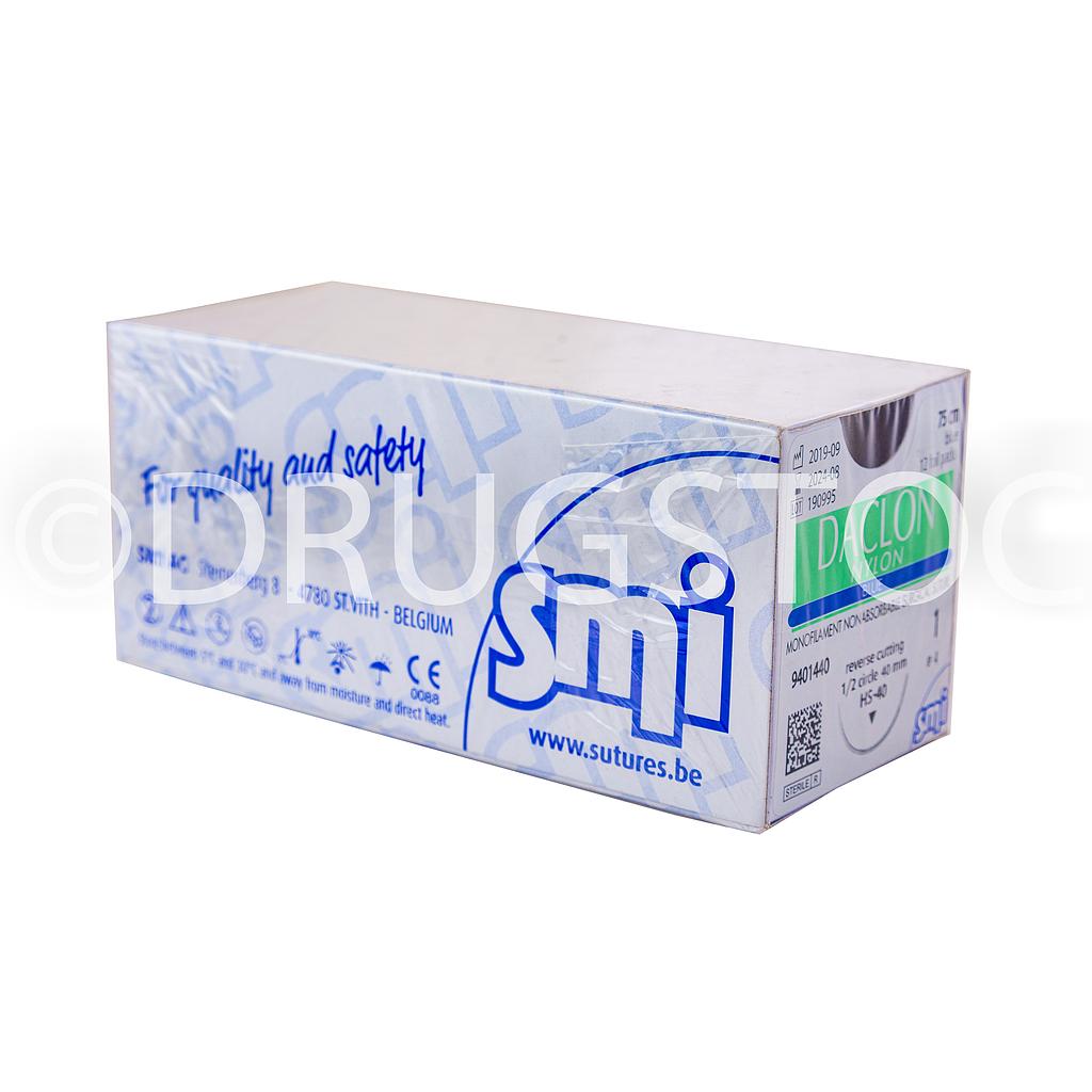 Smi Daclon Nylon Surgical Suture 1 Cutting needle