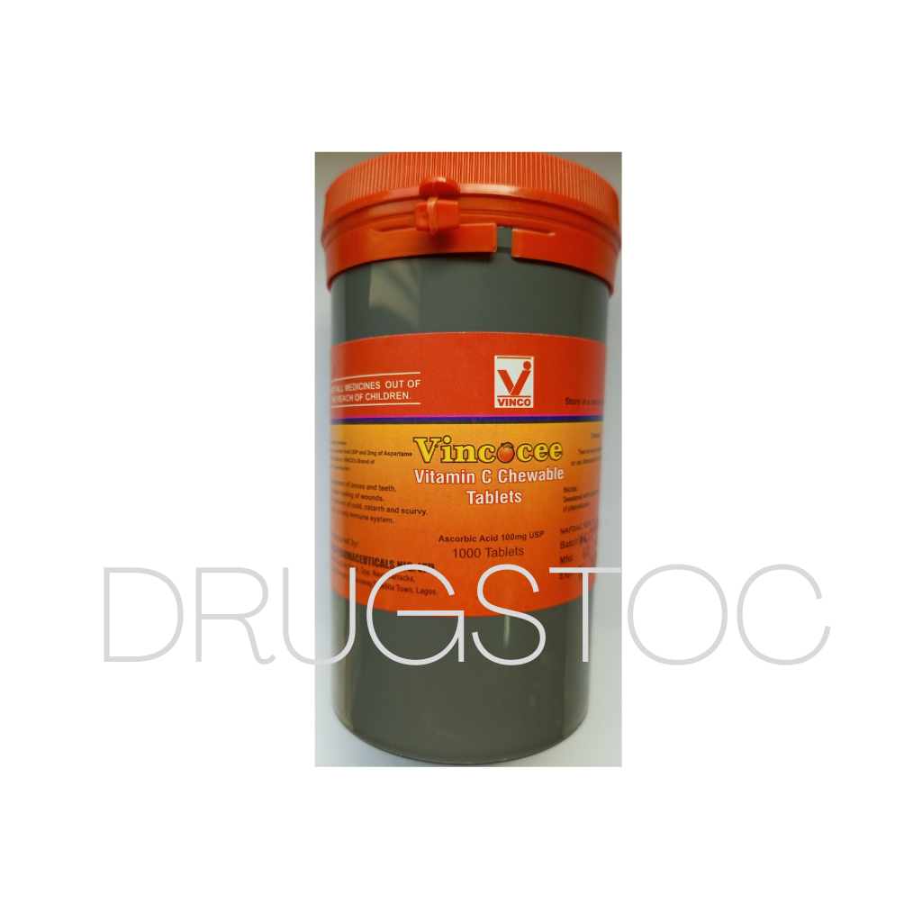 VIncocee Vitamin C Chewable Tab 100mg x1000