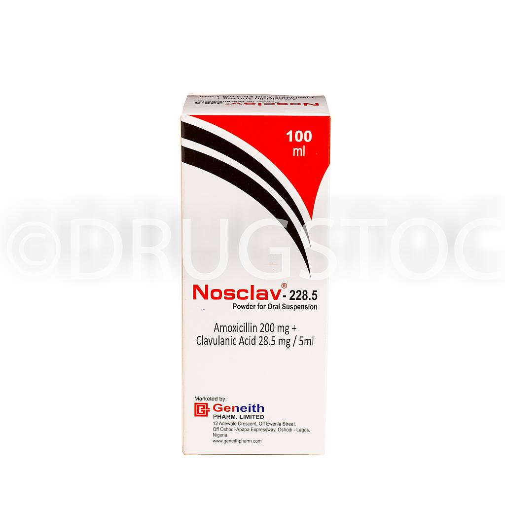 Nosclav 228.5mg Suspension 100mL