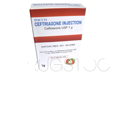 Pocco Ceftriaxone 1g Injection (IV) x 1 Vial