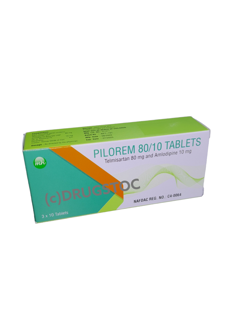 Pilorem 80/10 Tablets x 30''