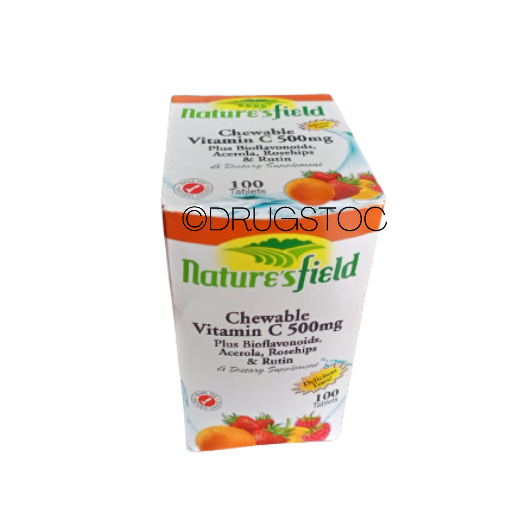 Nature'sfield Chewable Vitamin C 500mg 10 x 10