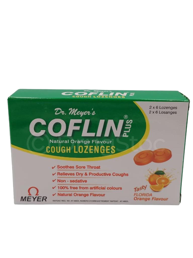 Coflin Plus Cough Lozenges Orange x12