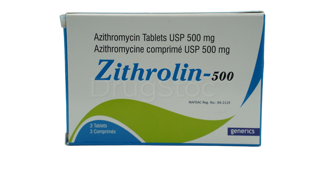 Zithrolin-500 Tablets x 3''
