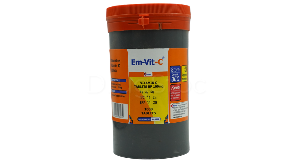 Em-Vit C Coloured  Tab x1000