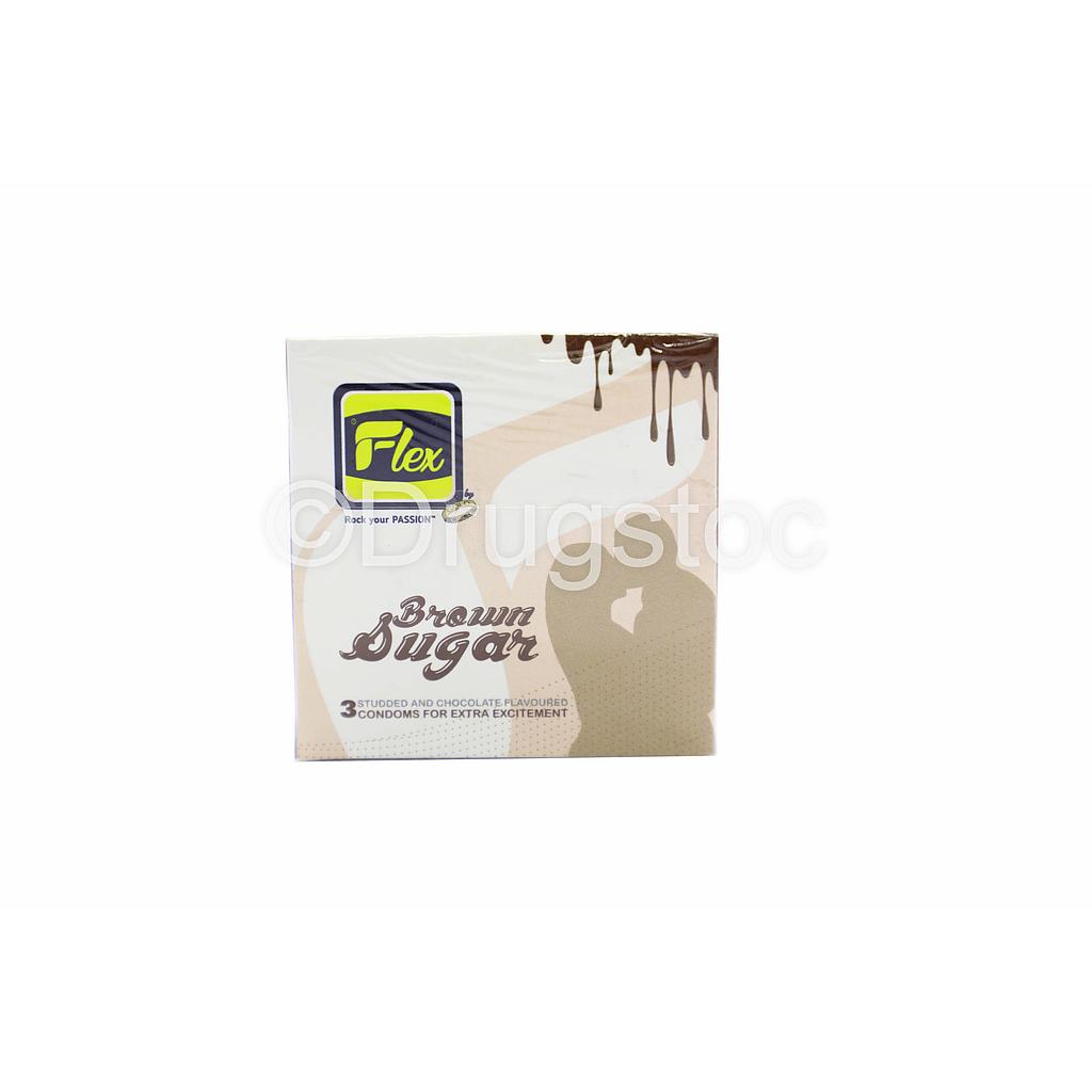 Flex Brown Sugar Latex Condom X 3