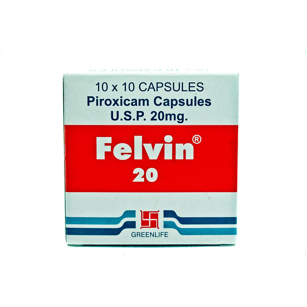 Felvin 20mg Capsules x 100''