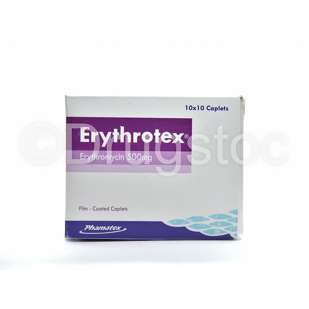 Erythrotex 500mg Caplets x 10''