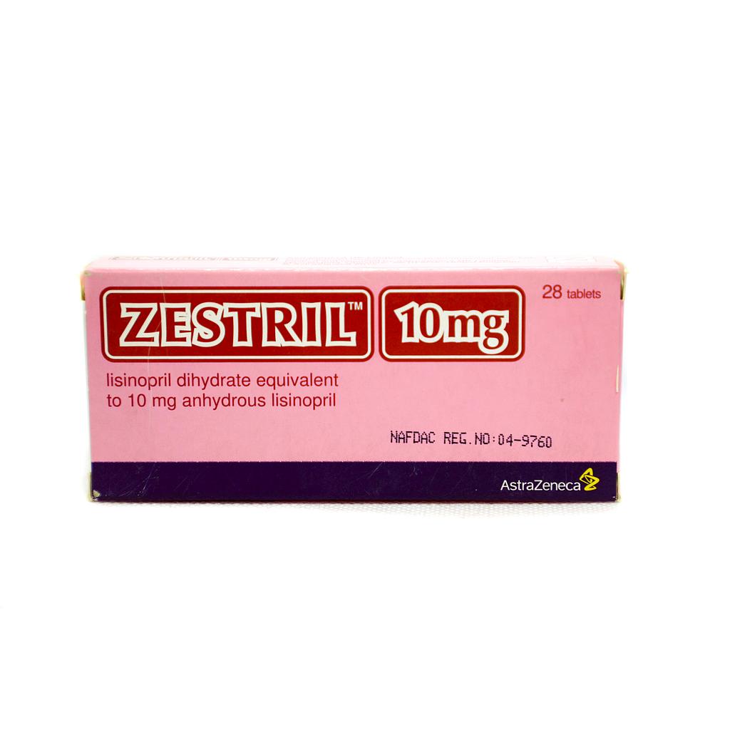 Zestril 10mg Tablets x 28''