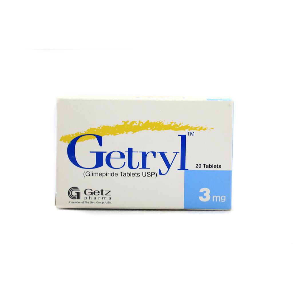 Getryl 3mg Tablets x 20''