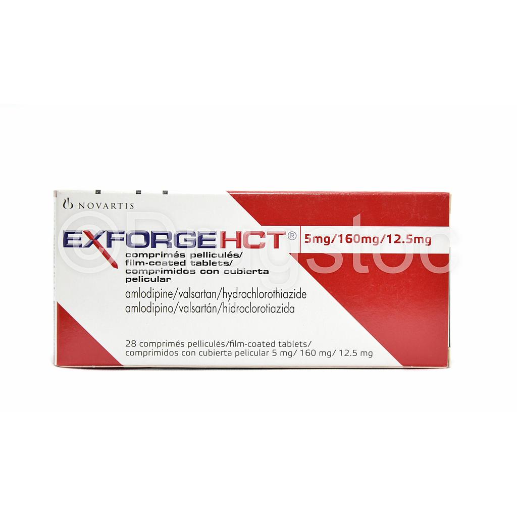 Exforge HCT 5/160/12.5 mg Tablets x 28''