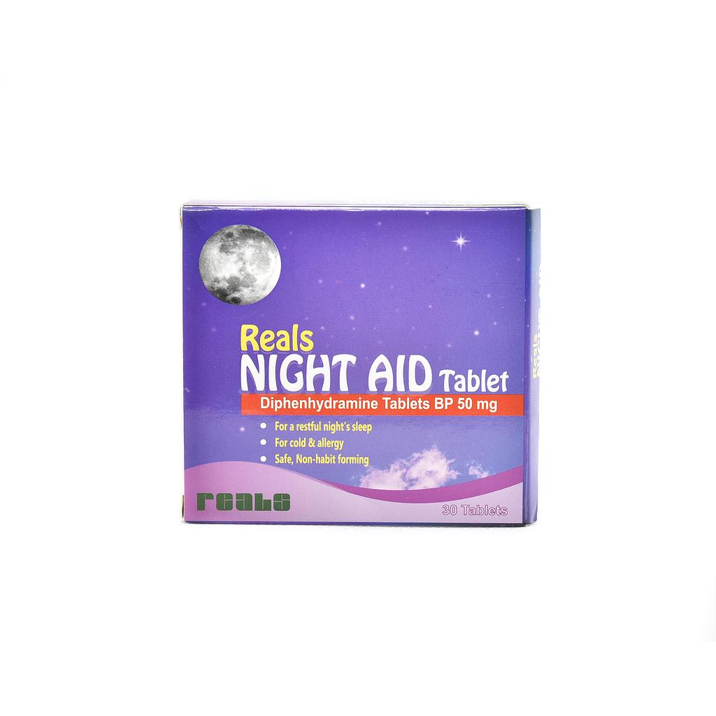 Reals Night Aid Tablets x 30''