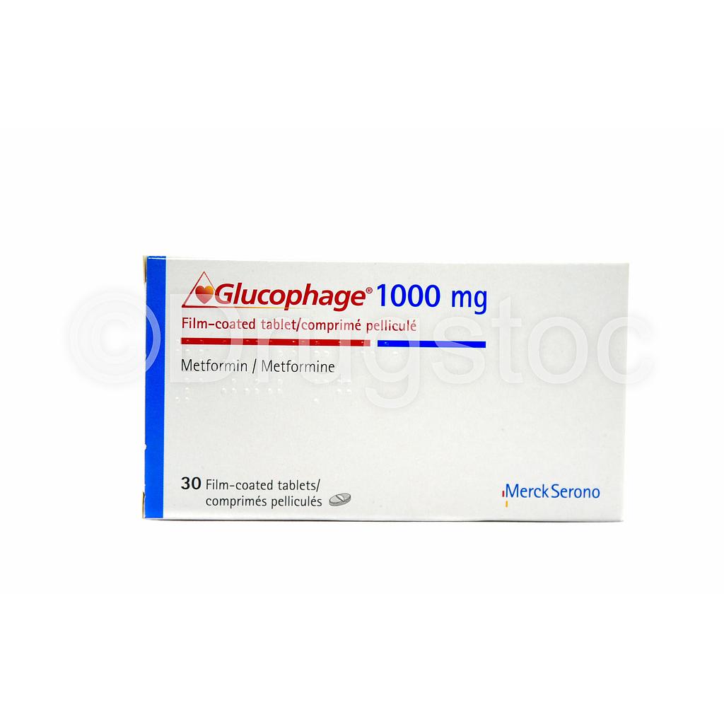 Glucophage 1000mg Tablets x 30''