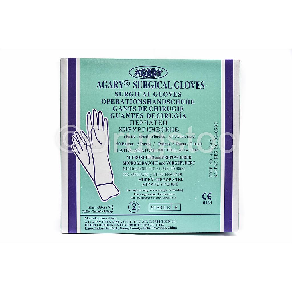 Agary Surgical Gloves size 7.5 x 50