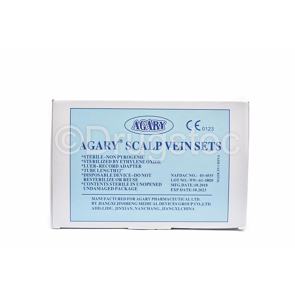 Agary Scalp Vein Set 21G x 100