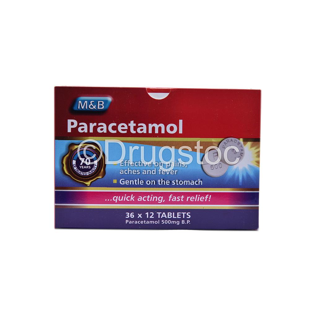 M & B Paracetamol 500mg Tablets 12 x 36''