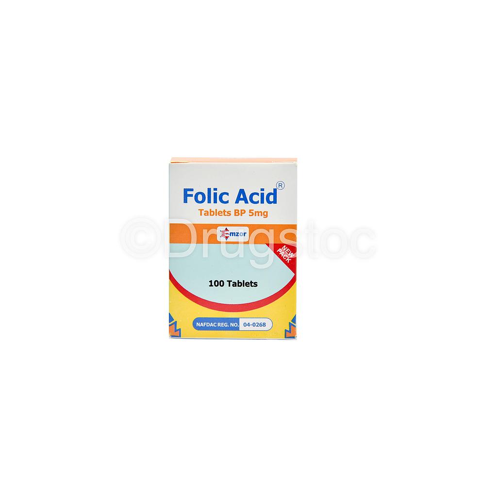 Emzor Folic acid 5mg x 100