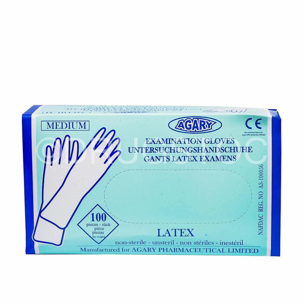 Agary Examination Gloves X 100(Medium)