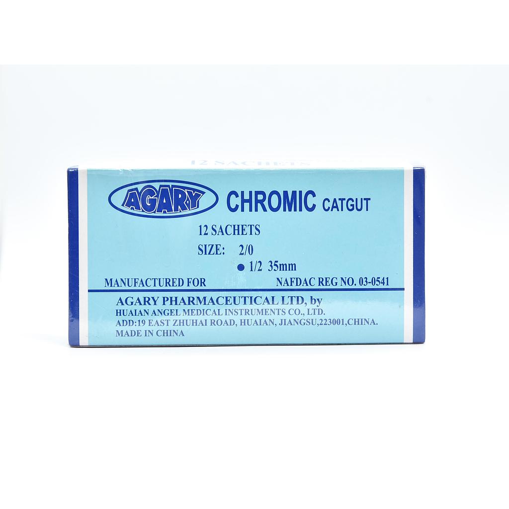 Agary Chromic Catgut Size 2/0 x 12