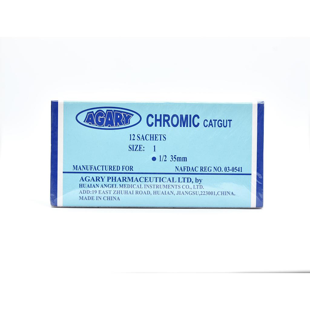 Agary Chromic Catgut Size 1 x 12