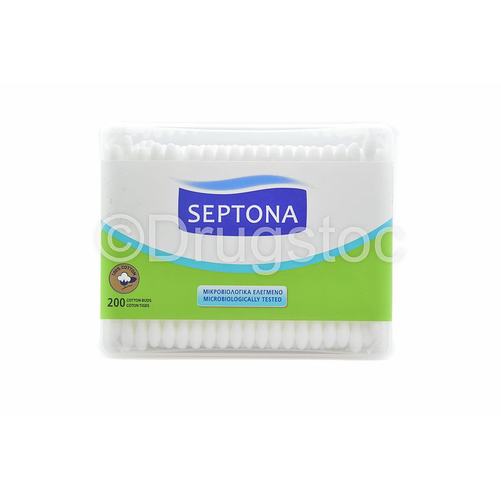 Septona Cotton Buds x 200 Rectangular Plastic (405)