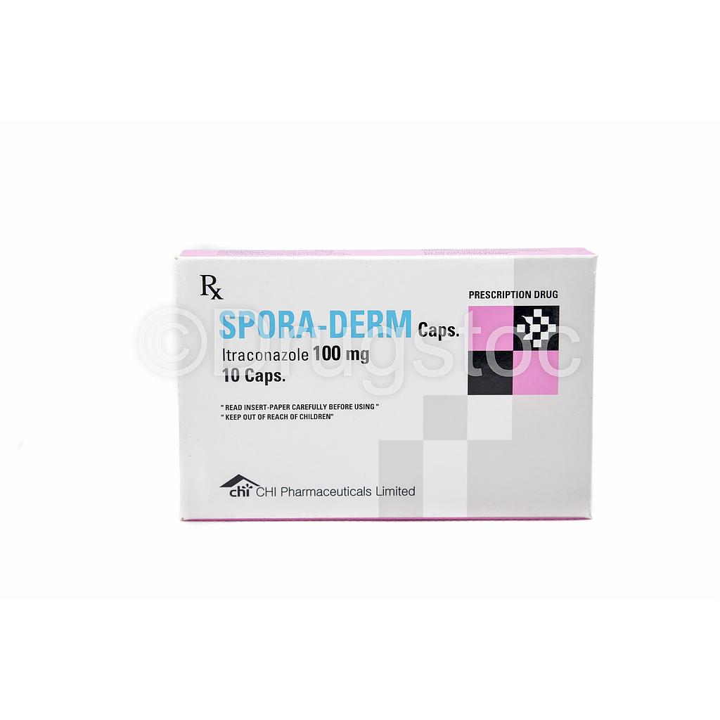 Spora-Derm 100mg Capsules x 10''