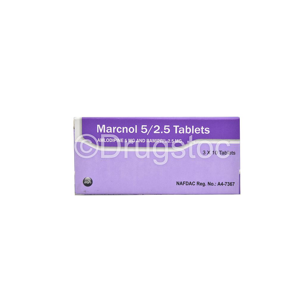 Marcnol 5/2.5mg Tablets x 30''